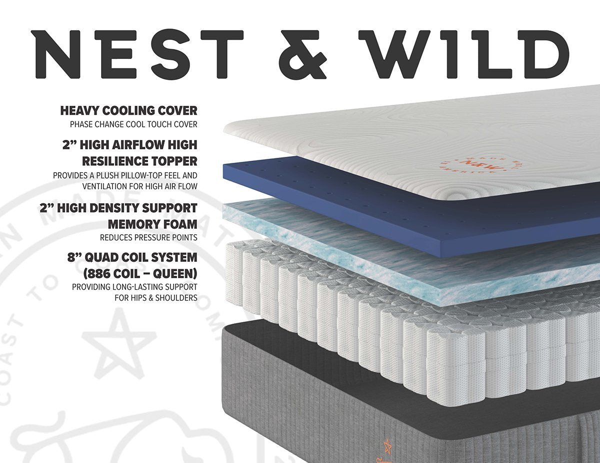 Nest & Wild Original 12" Hybrid - Select Mattress Co.